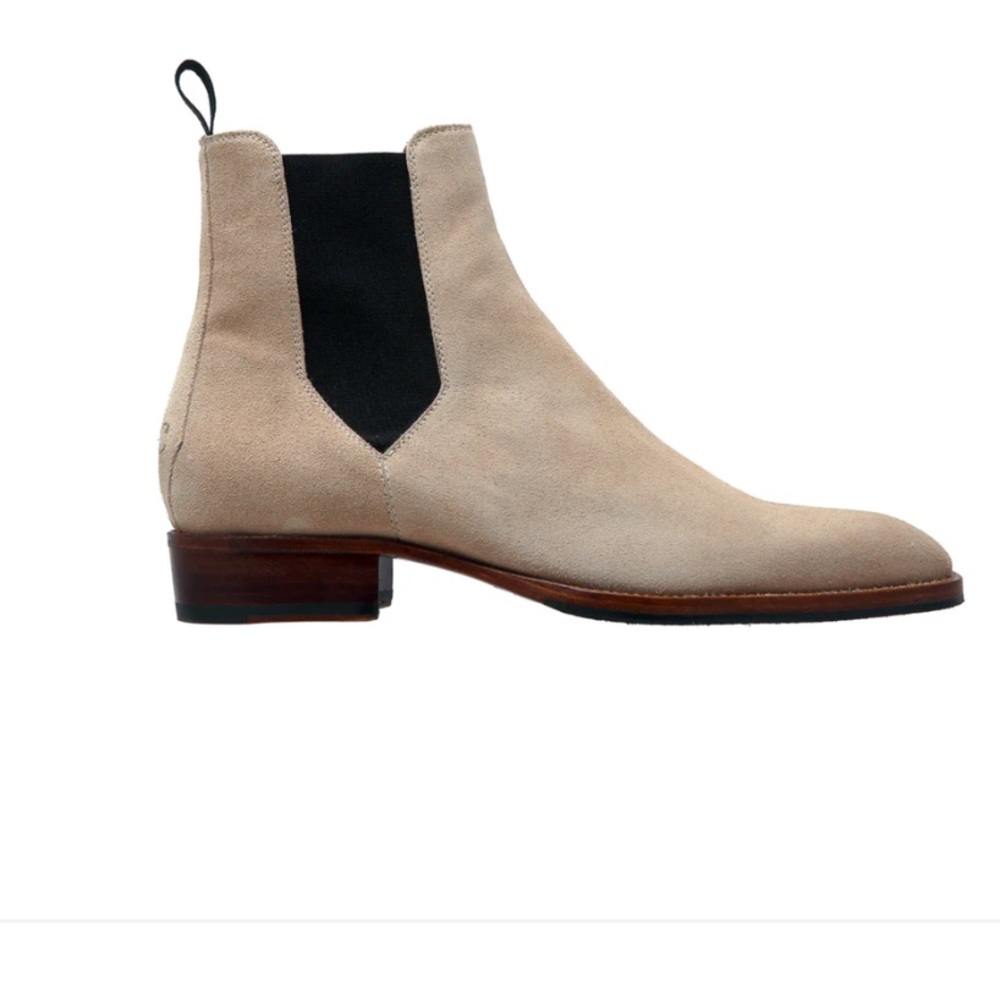 Mark chris uptown boot in sand men’s Chelsea boot trendy suede leather ankle